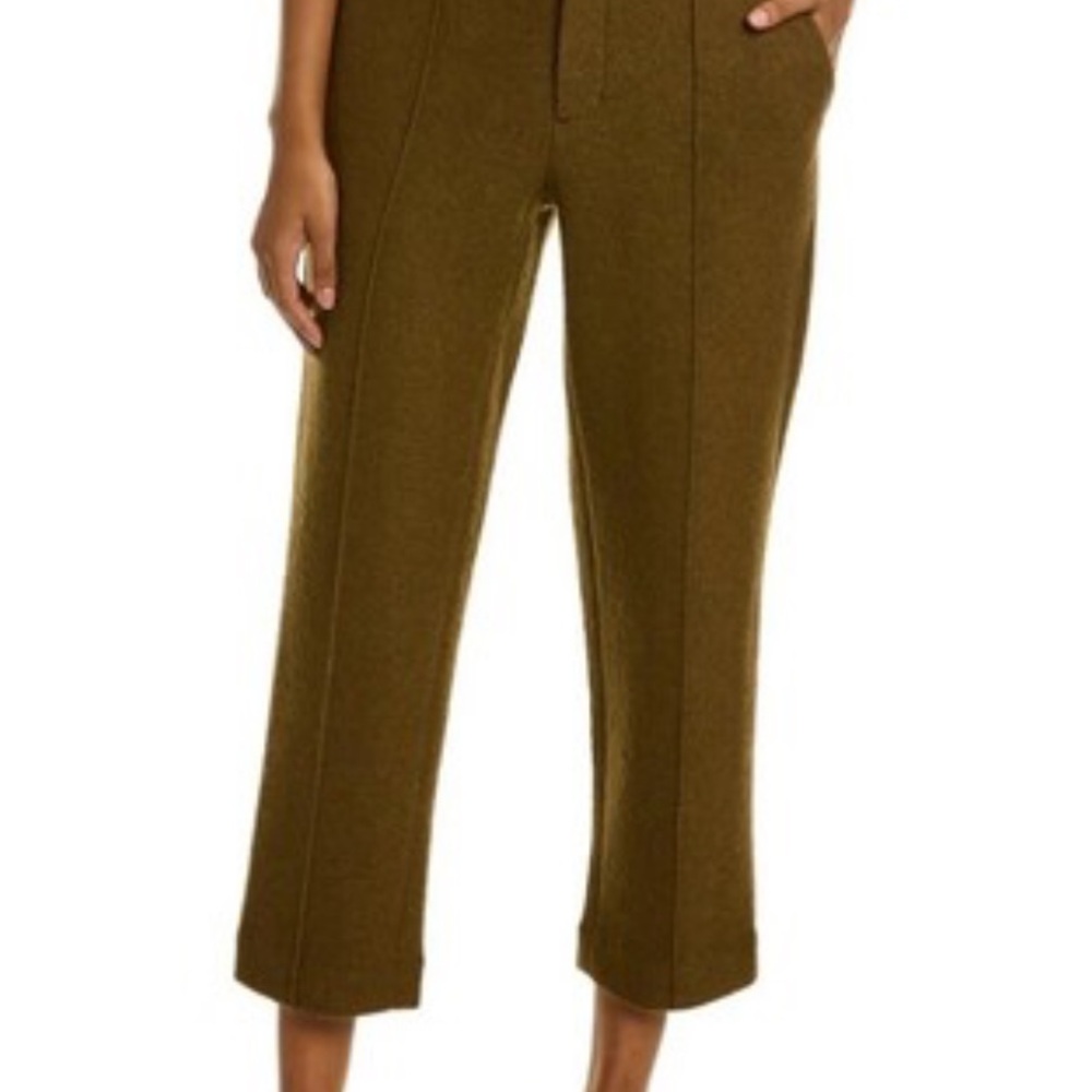 Vince Italian Boiled‎ Wool Tapered Cropped Mid Rise Pant Sz 4